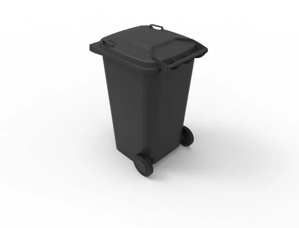 Rendu 3D d'un conteneur poubelle grand public . — Photo