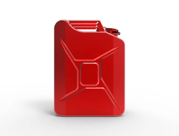 3D rendering of a red jerry can isolated. — Stock Photo, Image