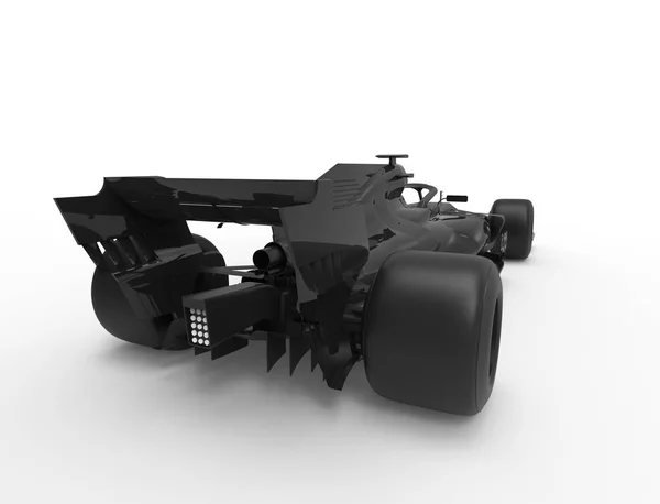 3D 渲染插图与现代全黑赛车. — 图库照片