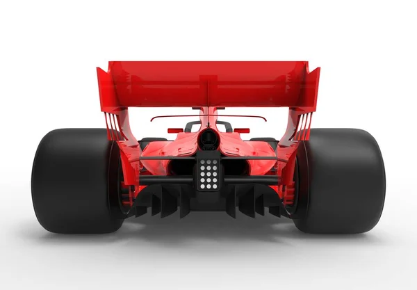 Детальная трехмерная иллюстрация современного красного спортивного гоночного автомобиля — стоковое фото
