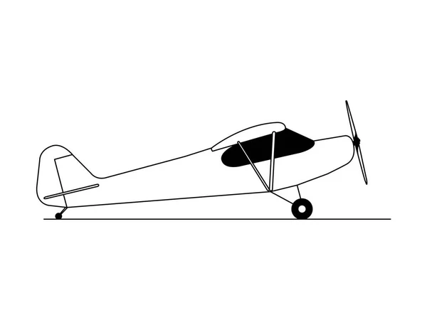 ホビー飛行機側面図イラストベクトル分離. — ストックベクタ