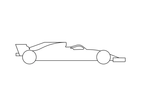 Race car side view blue print illustration vector — Stock Vector