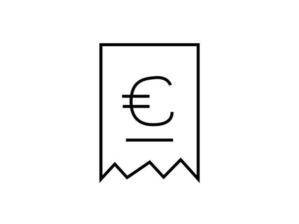 Banknot euro ilustracja pieniądze rachunek symbol wektor — Wektor stockowy