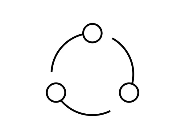 Biały ilustracja koło logo nieskończony pętla tło wektor. — Wektor stockowy