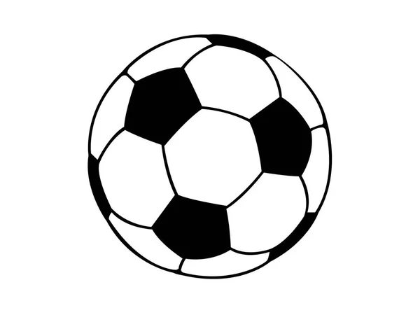 サッカーサッカーボールベクトルは、白い背景に隔離. — ストックベクタ