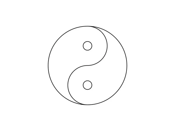 Yin Yang vector icono de símbolo aislado sobre fondo blanco . — Archivo Imágenes Vectoriales