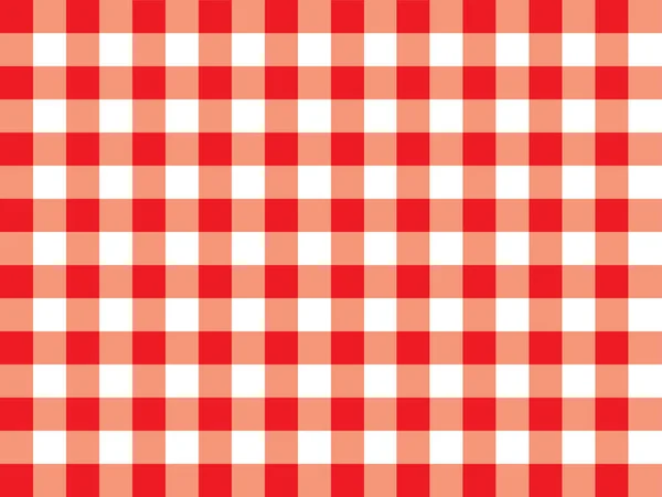 Gingham olarak da bilinen kırmızı ve beyaz dama desen vektörü.