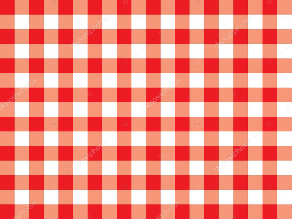 Red and white checkerd pattern vector also known as Gingham.