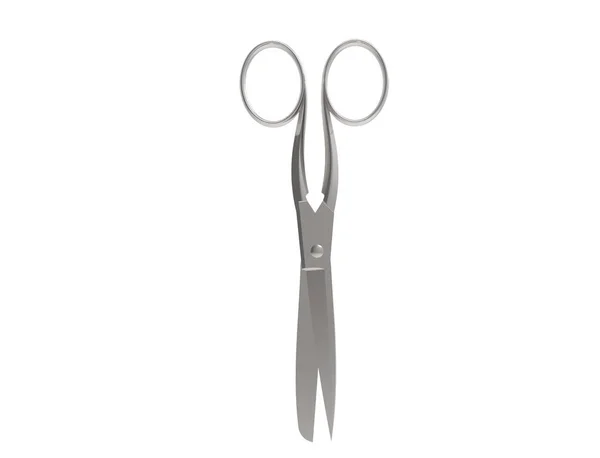 3D rendering of a scissors isolated in white studio background. — Stock Photo, Image