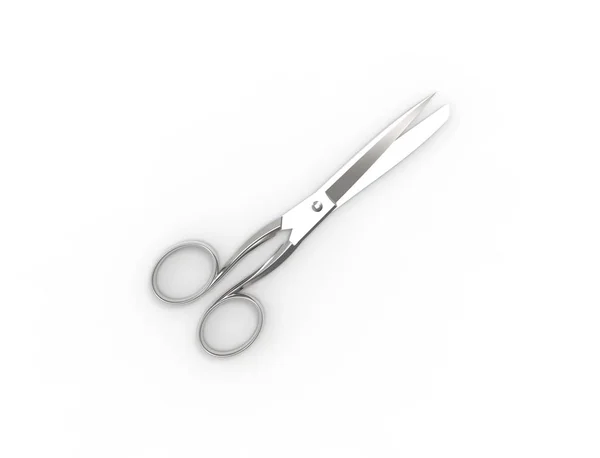 3D rendering of a scissors isolated in white studio background. — Stock Photo, Image