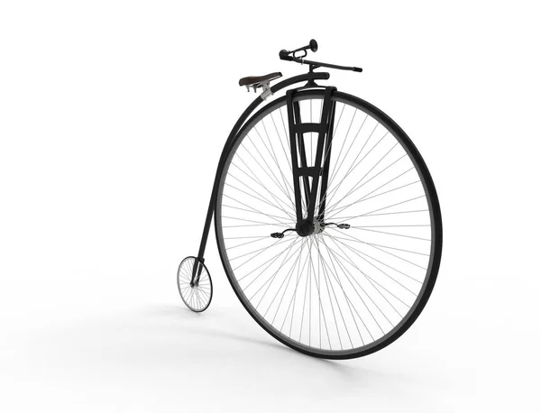 3D rendering of a vintage velocipede isolated on white background — Stock Photo, Image