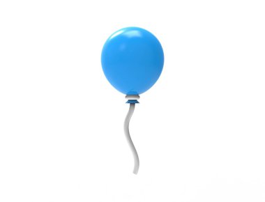 Beyaz stüdyo arka plan üzerinde izole renkli balonlar 3d render.