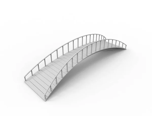 Renderização 3D de uma ponte isolada em fundo branco — Fotografia de Stock