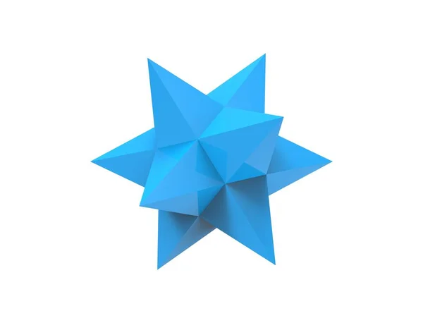 Renderização 3D de uma figura estelar isolada em fundo branco — Fotografia de Stock