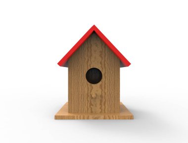 beyaz stüdyo arka planda yalıtılmış bir ev 3D render
