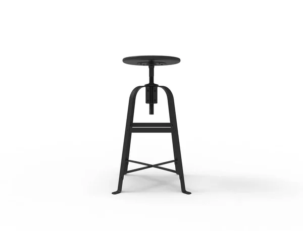 3D-рендеринг коллекции черного стула на белом фоне — стоковое фото