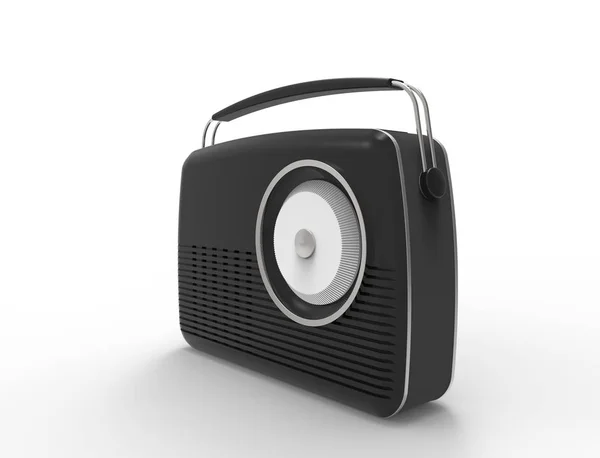 3D-rendering van een vintage radio-ontvanger geïsoleerd op witte achtergrond — Stockfoto