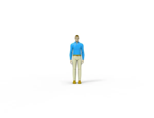 3d renderização de um macho boneca isolada em branco estúdio fundo . — Fotografia de Stock