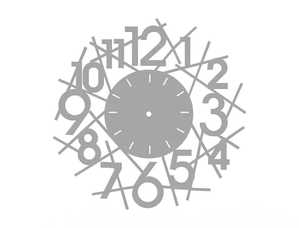 Rendu 3d d'une horloge design isolée sur fond blanc — Photo