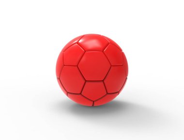 beyaz stüdyo arka planda izole bir futbol topu 3D render
