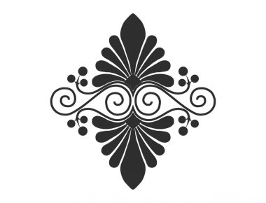 Beyaz arka planda izole çiçek süs 3D render