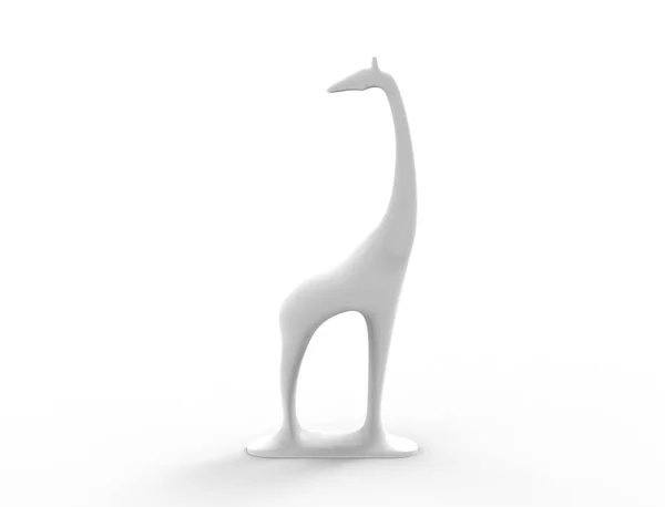 3d renderinf de uma girafa isolada em fundo estúdio branco — Fotografia de Stock