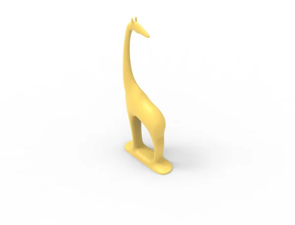 3d renderinf d'une girafe isolée en fond de studio blanc — Photo