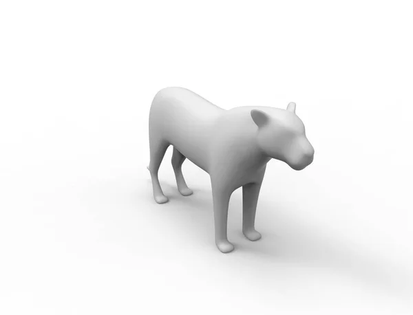 Renderowanie 3D sylwetkę Lwa jest nasłonecznienie Studio tle — Zdjęcie stockowe