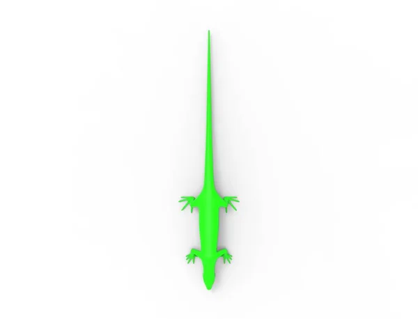 3d renderização de um lagarto verde isolado em fundo estúdio branco — Fotografia de Stock