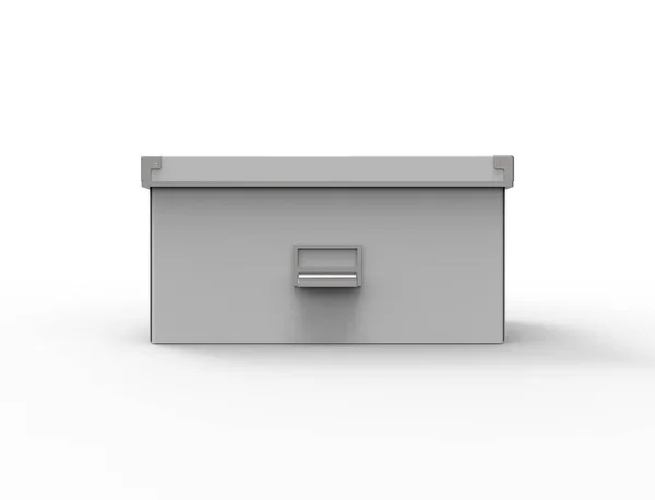 Renderização 3d de uma caixa de armazenamento isolada em fundo branco — Fotografia de Stock