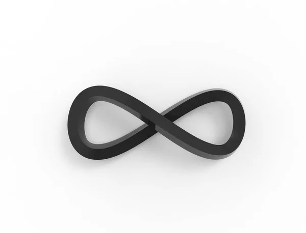 Representación 3d de un objeto de forma de bucle infinito aislado en fondo blanco — Foto de Stock