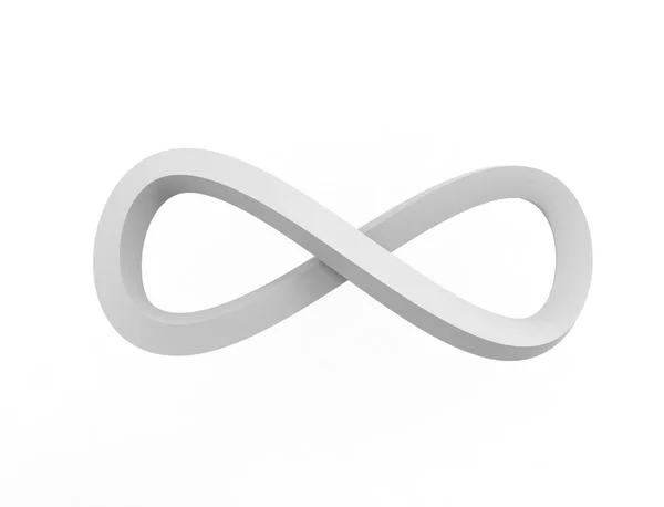 Renderização 3d de um objeto de forma de loop infinito isolado em fundo branco — Fotografia de Stock