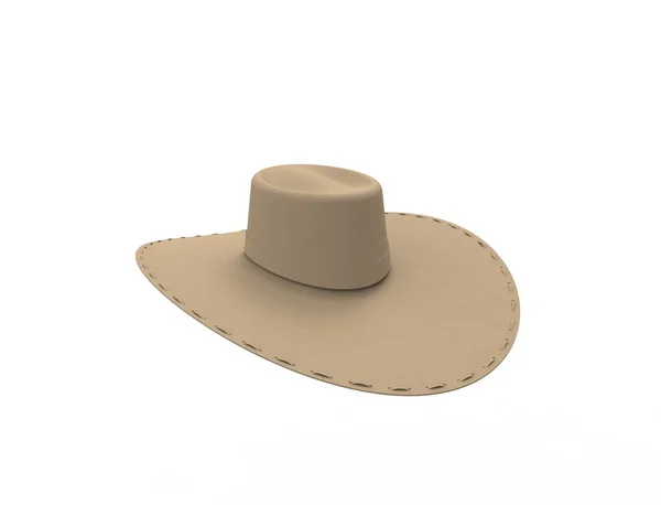 3d renderização de um chapéu isolado em fundo estúdio branco — Fotografia de Stock