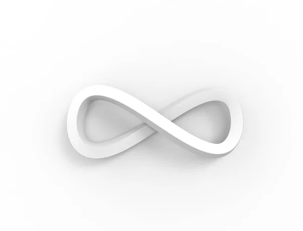 Renderização 3d de um objeto de forma de loop infinito isolado em fundo branco — Fotografia de Stock