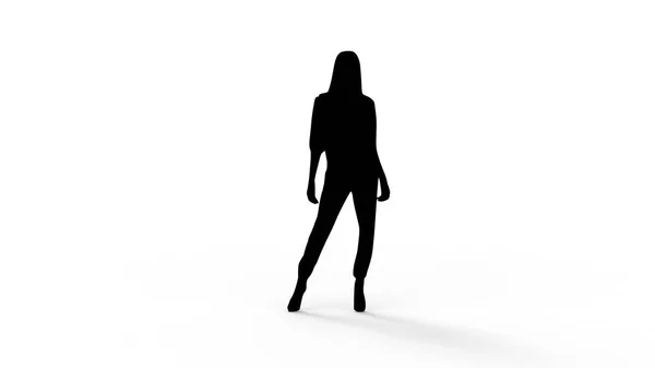 3d rendering of the silhouette of a person isolated in white background — Stock Photo, Image