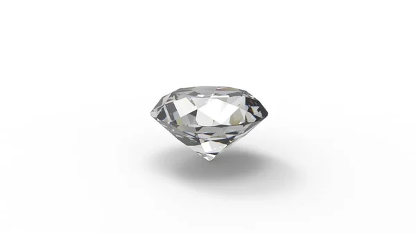 白い背景に隔離されたダイヤモンドの3Dレンダリング — ストック写真