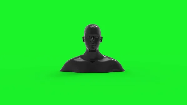 Representación 3d de un modelo humano aislado en el fondo del estudio — Foto de Stock