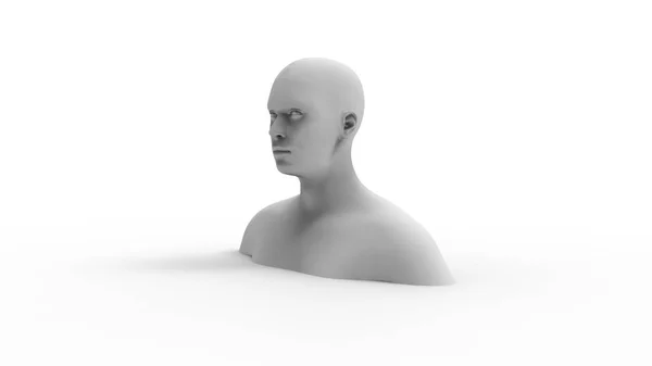 3d renderização de um modelo humano isolado em fundo branco — Fotografia de Stock