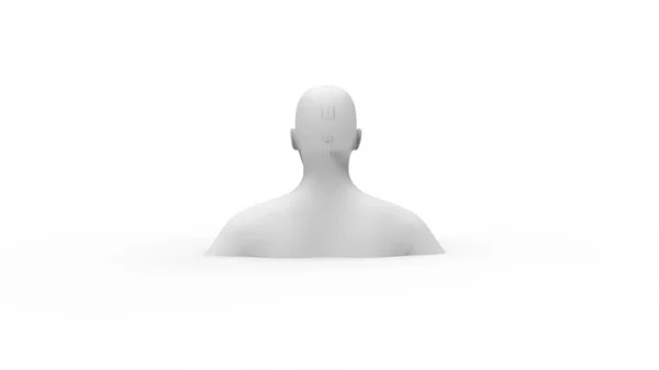 3d renderização de um modelo humano isolado em fundo branco — Fotografia de Stock