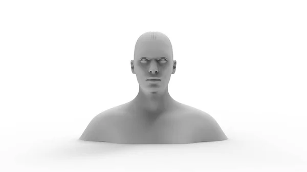Rendering 3d dari model manusia terisolasi dalam latar belakang putih — Stok Foto