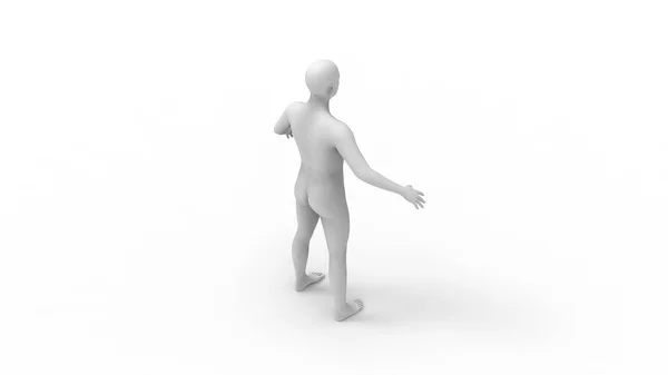 3d rendering of a human model isolated in white background — 스톡 사진