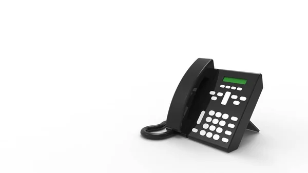 3d rendering of a desk telephone isolated in white background — 스톡 사진