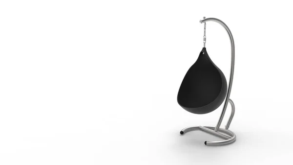 3D-återgivning av en hängande äggstol isolerad i vit studio bakgrund — Stockfoto