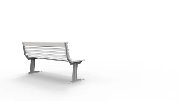 3D vykreslení venkovní nábytkové lavice izolované v bílém ateliéru na pozadí. — Stock fotografie
