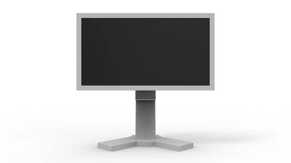 Representación 3d de una pantalla de computadora aislada en fondo blanco del estudio — Foto de Stock