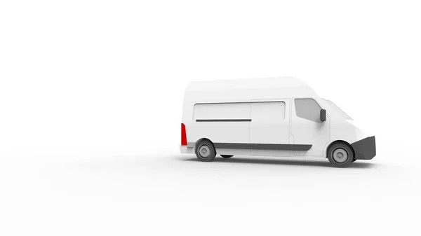 3d rendering of a utility van isolated in white background — 스톡 사진