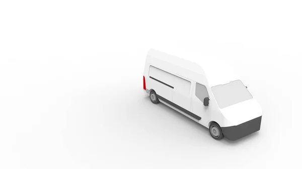 3d rendering of a utility van isolated in white background — 스톡 사진