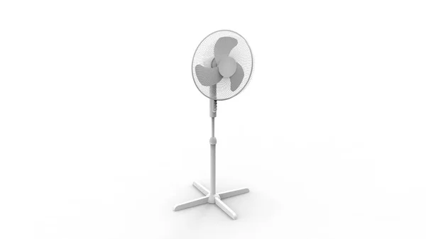 3d renderelés egy esztergáló ventilátor elszigetelt fehér stúdió háttér — Stock Fotó