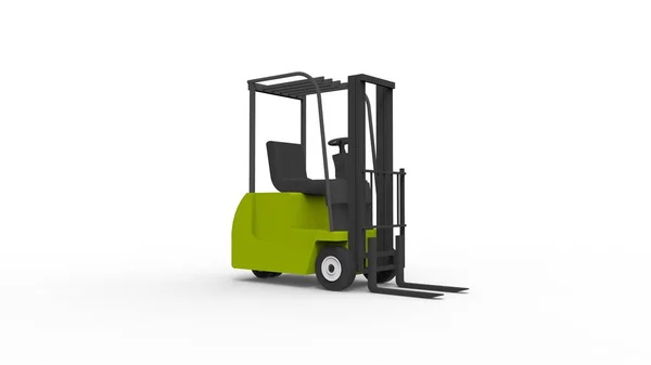 3d rendering of a fork lift isolated in white background — 스톡 사진