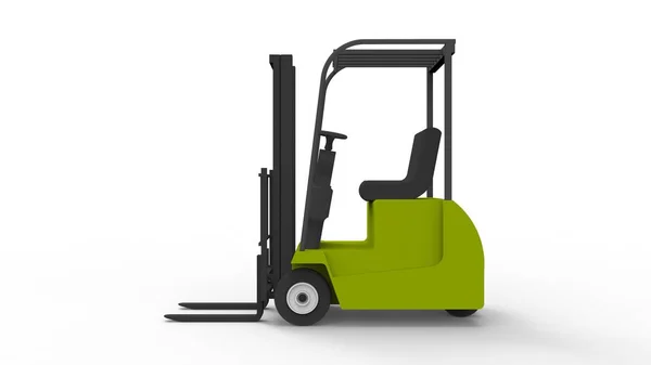 3d rendering of a fork lift isolated in white background — 스톡 사진